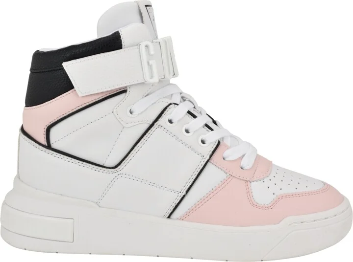 Guess Women's Corten Casual High Top Logo Lace Up Sneakers - White/Black Multi - Image 6