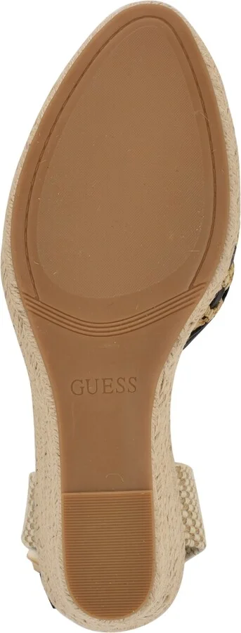 Guess Women's Cylenam Ankle Wrap Espadrille Wedge Sandals - Black/Light Natural - Image 5