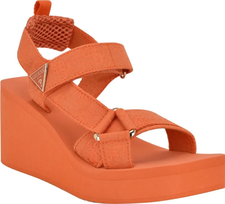 Guess Women's Daysa Quattro-g Strappy Eva Wedge Sandals