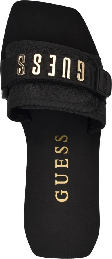 Guess Women's Dellean Quattro Eva Single Band Logo Eva Wedge Sandals - Light Natural, Silver - Image 8