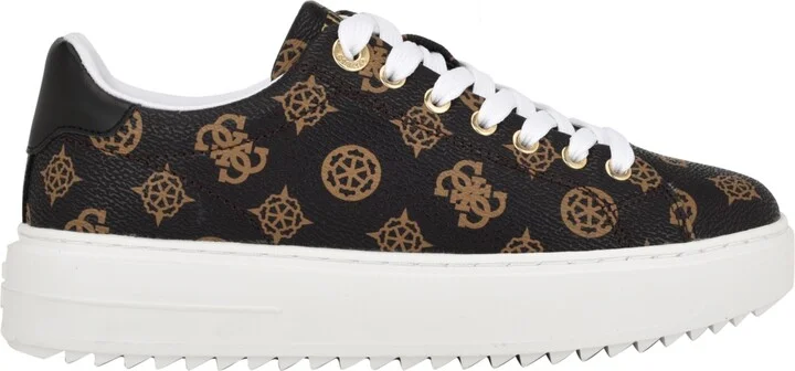 Guess Women's Denesa Treaded Platform Lace-Up Sneakers - Image 2