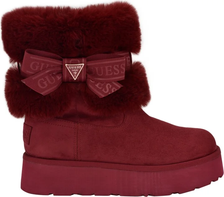 Guess Women's Denla Cold Weather Faux Fur Cozy Booties - Image 2