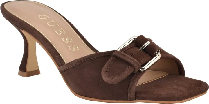 Guess Women's Dista Buckle Kitten Heel Sandals
