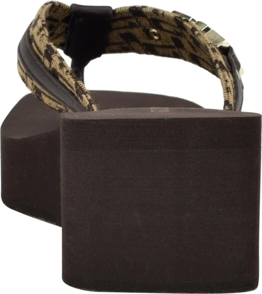 Guess Women's Ediva Wedges with Hardware and Heritage Logo Fabric Sandals - Image 3