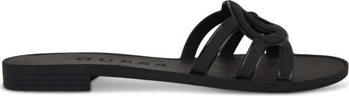 Guess Women's Elyho Logo Cutout Flat Jelly Sandals - Image 2