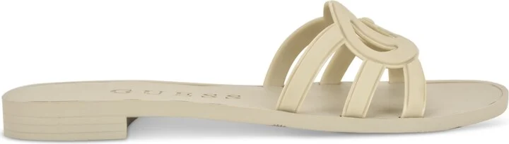 Guess Women's Elyho Logo Cutout Flat Jelly Sandals - Image 10