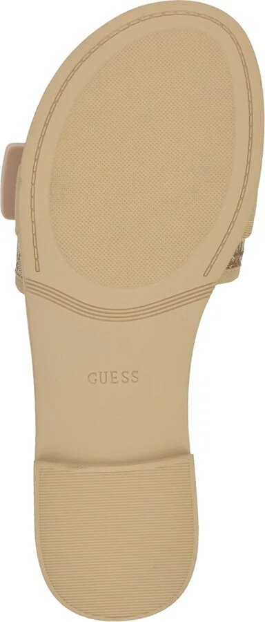 Guess Women's Elyze Quattro G Slip-On Slide Flat Sandals - Natural/Gold - Image 5