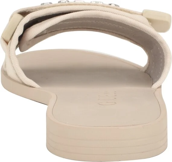 Guess Women's Elyze Quattro G Slip-On Slide Flat Sandals - Natural/Gold - Image 11