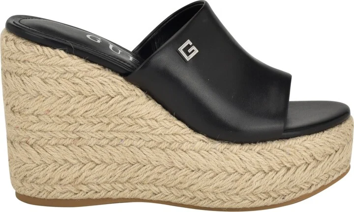 Guess Women's Evba Jute Wrapped Slip on Wedge Espadrilles - Image 6