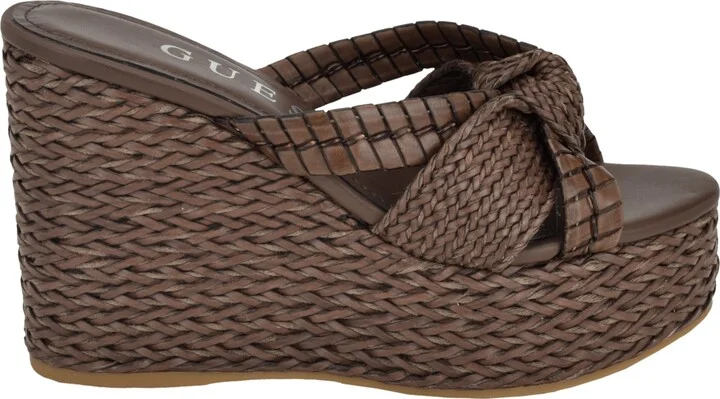 Guess Women's Eveh Knotted Jute Wrapped Platform Wedge Sandals - Image 6