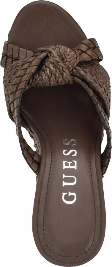 Guess Women's Eveh Knotted Jute Wrapped Platform Wedge Sandals - Image 8