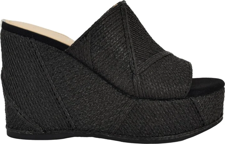 Guess Women's Evenz Woven Platform Wedge Sandals - Image 7