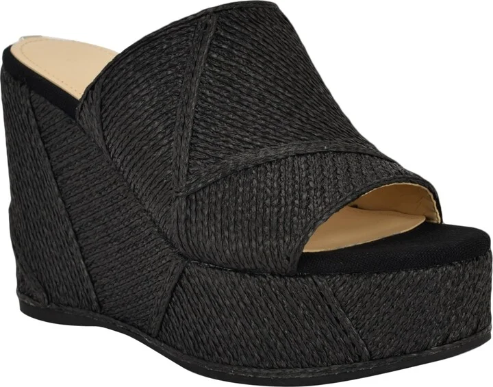 Guess Women's Evenz Woven Platform Wedge Sandals - Image 11