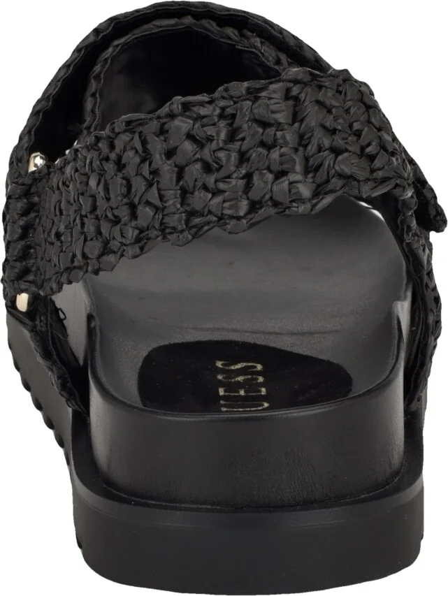 Guess Women's Fabrica Open Toe Slide Footbed Raffia Sandals - Image 3