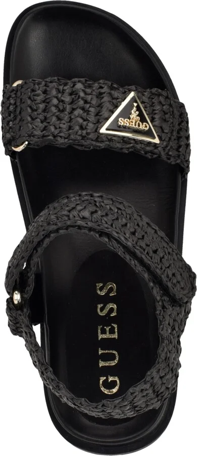 Guess Women's Fabrica Open Toe Slide Footbed Raffia Sandals - Image 4