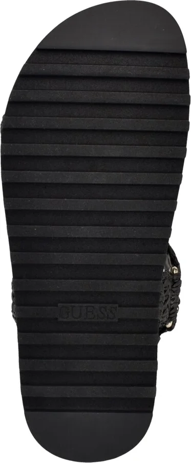 Guess Women's Fabrica Open Toe Slide Footbed Raffia Sandals - Image 5
