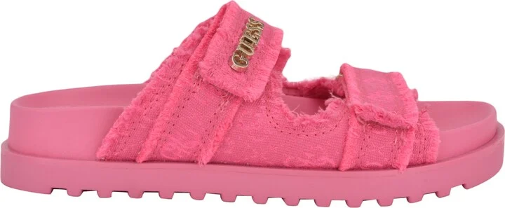 Guess Women's Fabulon Two Strap Sporty Footbed Sandals - Image 6