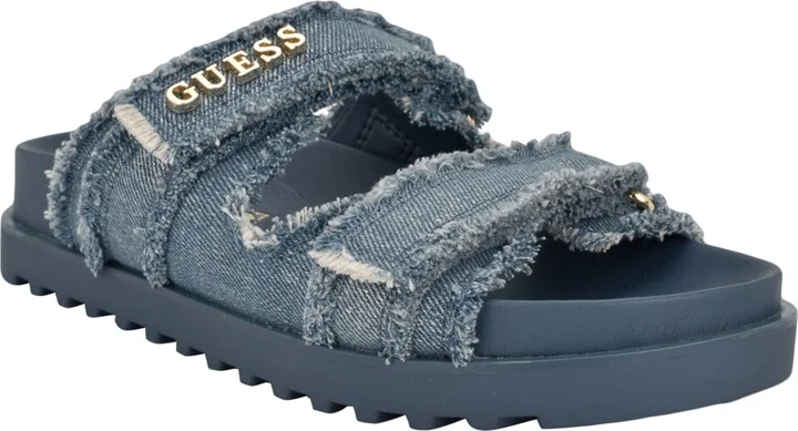 Guess Women's Fabulon Two Strap Sporty Footbed Sandals