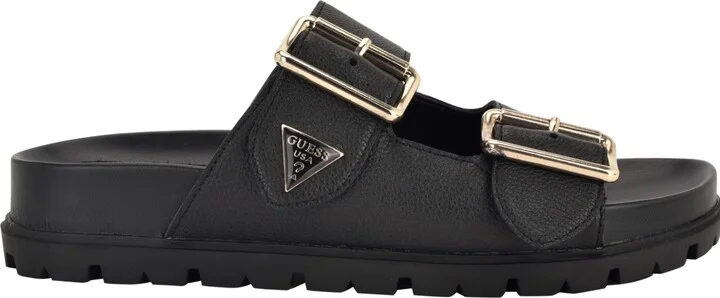 Guess Women's Fasten Double-Buckle Footbed Sandals - Image 6