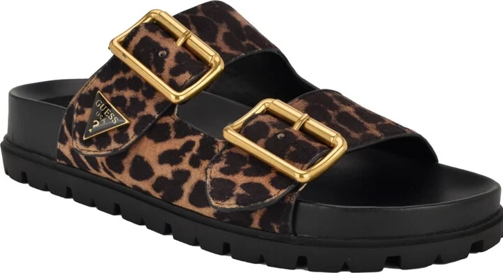 Guess Women's Fasten Double-Buckle Footbed Sandals