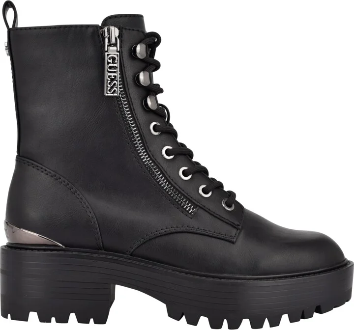 Guess Women's Fearne Lug Sole Lace Up Bootie - Image 6