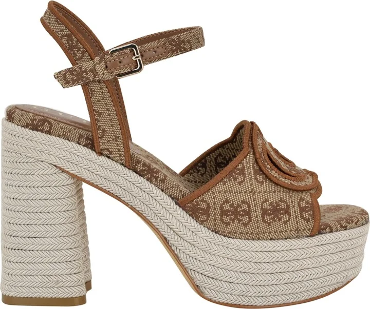 Guess Women's Formaly-g Cutout Fabric Logo Platform Espadrille Sandals - Image 2