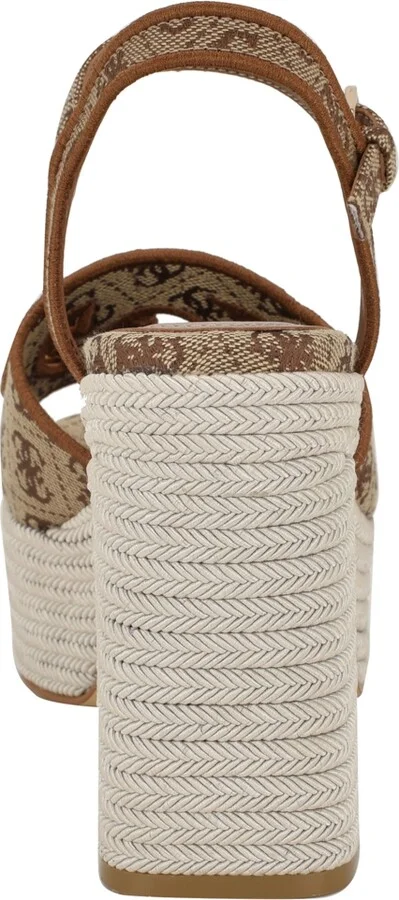 Guess Women's Formaly-g Cutout Fabric Logo Platform Espadrille Sandals - Image 3
