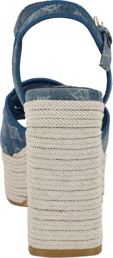 Guess Women's Formaly-g Cutout Fabric Logo Platform Espadrille Sandals - Image 7