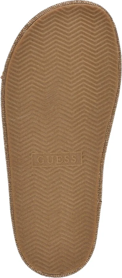 Guess Women's Funzya Embellished Double Band Footbed Sandals - Light Natural Straw/Raffia - Image 5