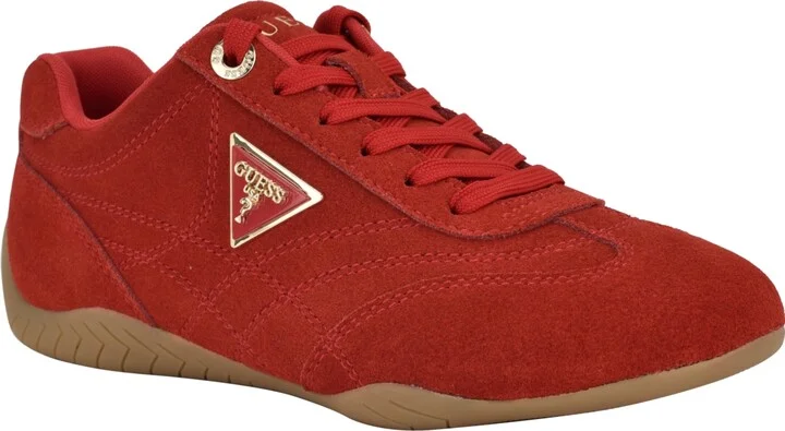 Guess Women's Gabiey Low Profile Suede Lace-Up Sneakers