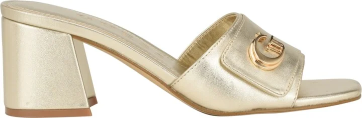 Guess Women's Gallai Block Heel Slip-On Sandals - Image 10