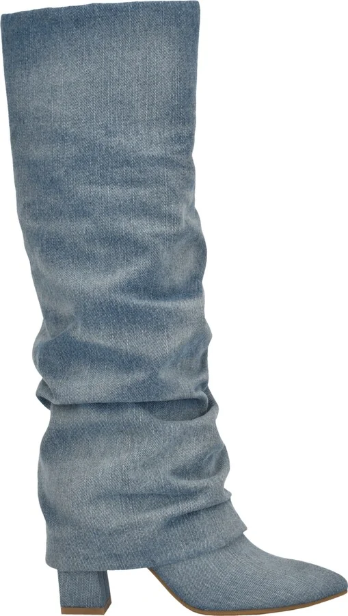 Guess Women's Geima Knee-High Foldover Slouch Tall Block Heel Dress Boots - Image 10