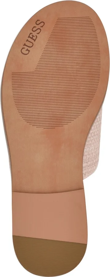 Guess Women's Graysie Quattro G Embellished Flat Sandal - Light Pink Raffia/Straw - Image 5