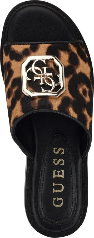 Guess Women's Graysie Quattro G Embellished Flat Sandal - Light Pink Raffia/Straw - Image 8