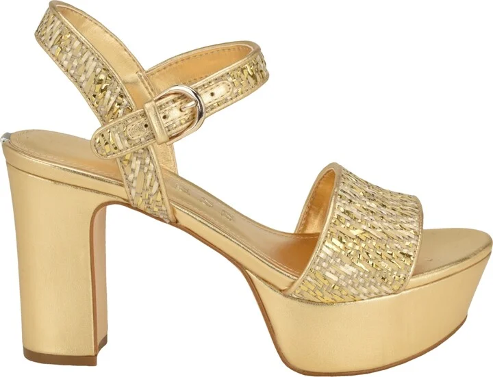 Guess Women's Haldemiy Two Band Ankle Strap Platform Dress Sandals - Image 6