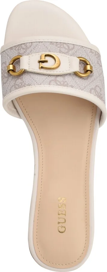 Guess Women's Hammi One Band with Logo and Hardware Flat Sandals - Image 4
