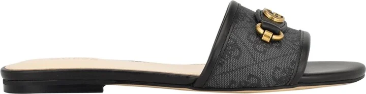 Guess Women's Hammi One Band with Logo and Hardware Flat Sandals - Image 6