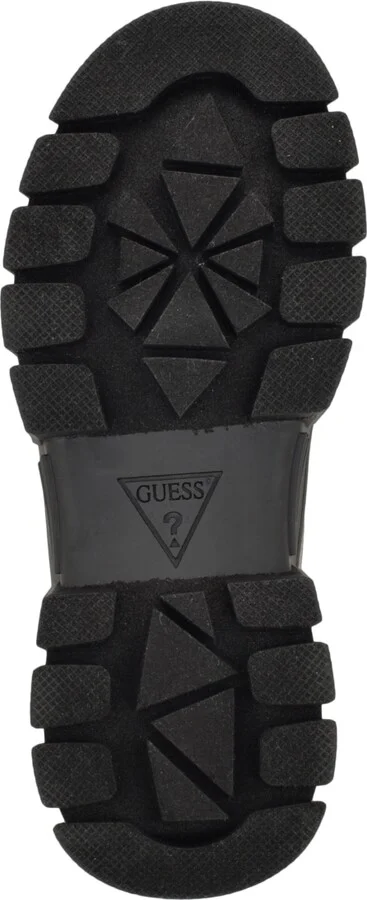Guess Women's Hensly Lug Sole Side Gore Chelsea Booties - Pewter- Faux Leather- Polyurethane, Text - Image 5