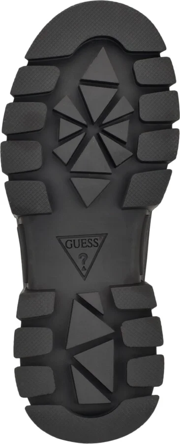Guess Women's Hensly Lug Sole Side Gore Chelsea Booties - Pewter- Faux Leather- Polyurethane, Text - Image 9