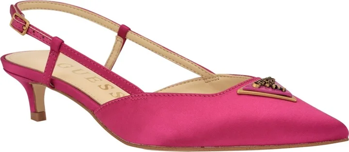 Guess Women's Jesson Logo Slingback Kitten Heel Pumps