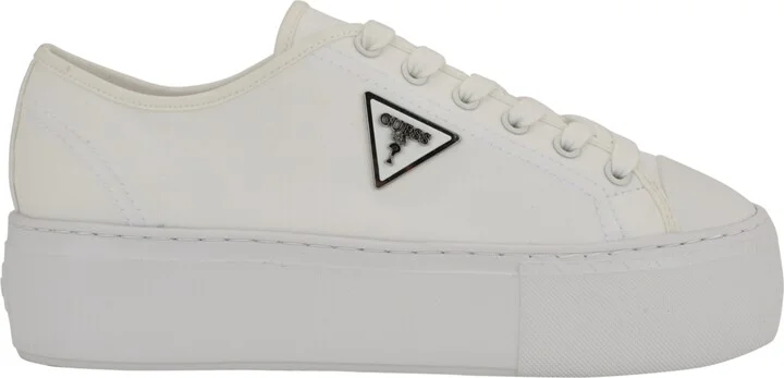 Guess Women's Joezi Triangle Logo Platform Lace-Up Sneakers - Image 2