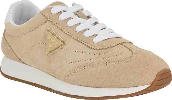 Guess Women's Joggin Lace-Up Retro Jogger Sneakers - Light Natural/White