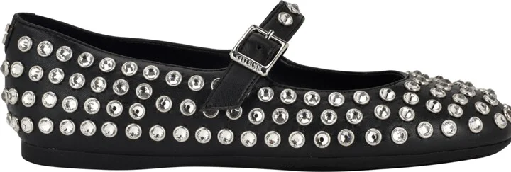 Guess Women's Kalidal Rhinestone Mary Jane Ballet Flats - Image 6