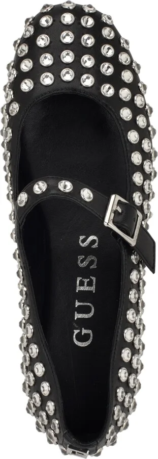 Guess Women's Kalidal Rhinestone Mary Jane Ballet Flats - Image 8