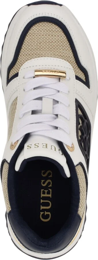 Guess Women's Koyaa Quattro G Logo Retro Jogger Sneakers - White/Navy Multi - Image 5