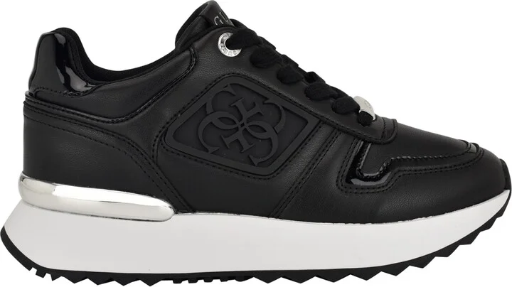 Guess Women's Koyaa Quattro G Logo Retro Jogger Sneakers - White/Navy Multi - Image 6
