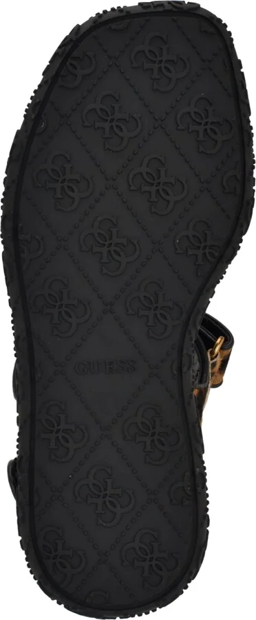 Guess Women's Lanara Quattro G Sport Platform Sandals - Black/Leopard - Image 5