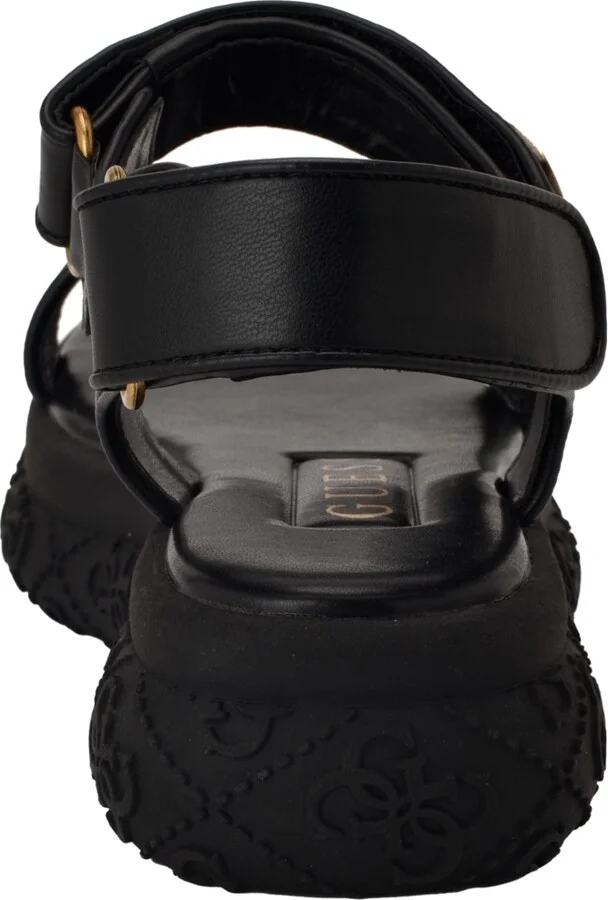 Guess Women's Lanara Quattro G Sport Platform Sandals - Black/Leopard - Image 8