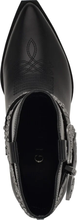 Guess Women's Lansly Embellished Buckle Western Booties - Image 4