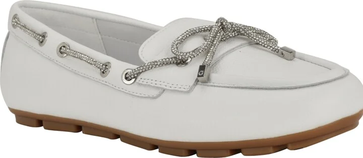 Guess Women's Lavonta Rhinestone Lace Tailored Boat Shoes
